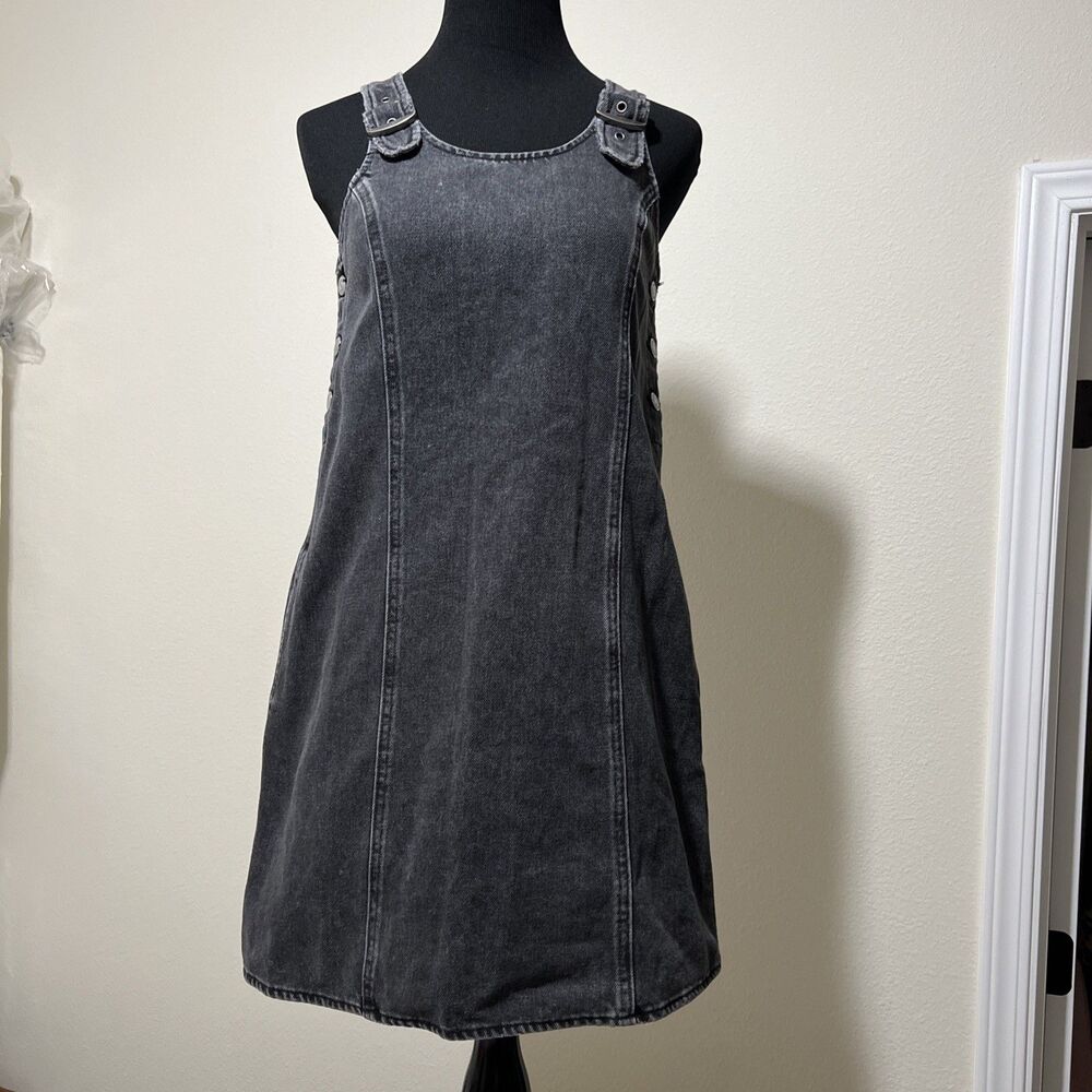 Levi's Women's Sleeveless Tuli Denim Mini Dress Faded Black Stonewash XS
